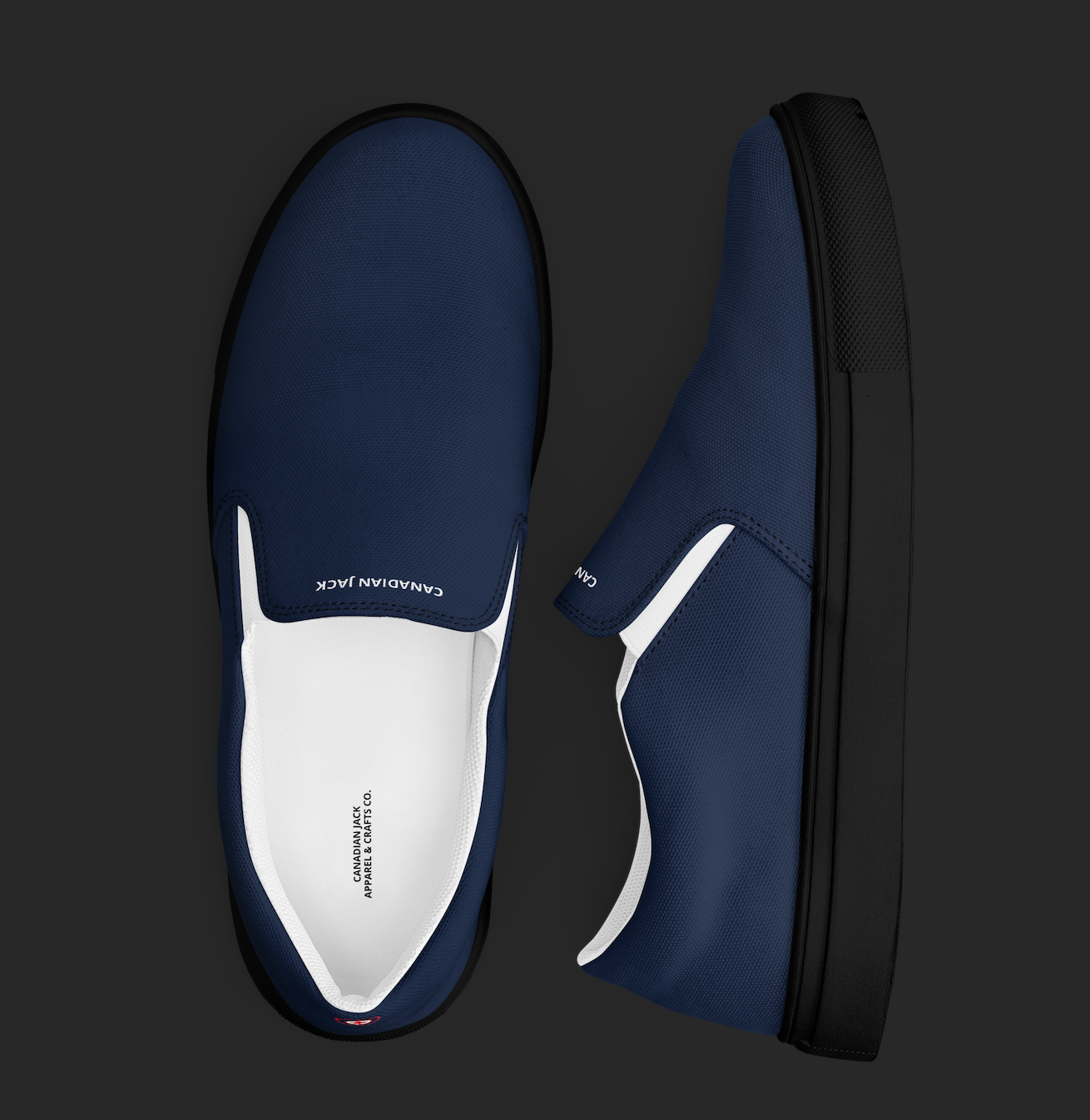 CANADIAN JACK DEEP NAVY SLIP-ONS