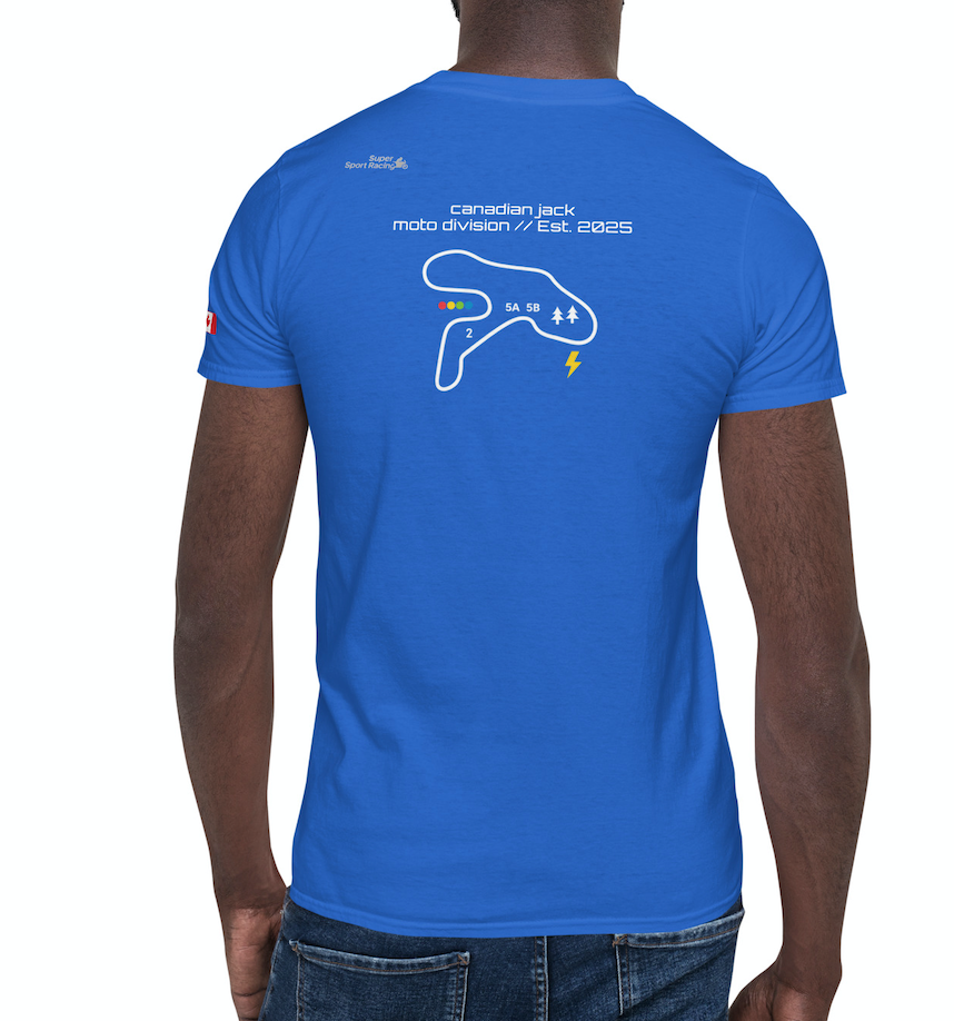 Redline Rev Tee – Canadian Jack Moto Division Track Crew Shirt