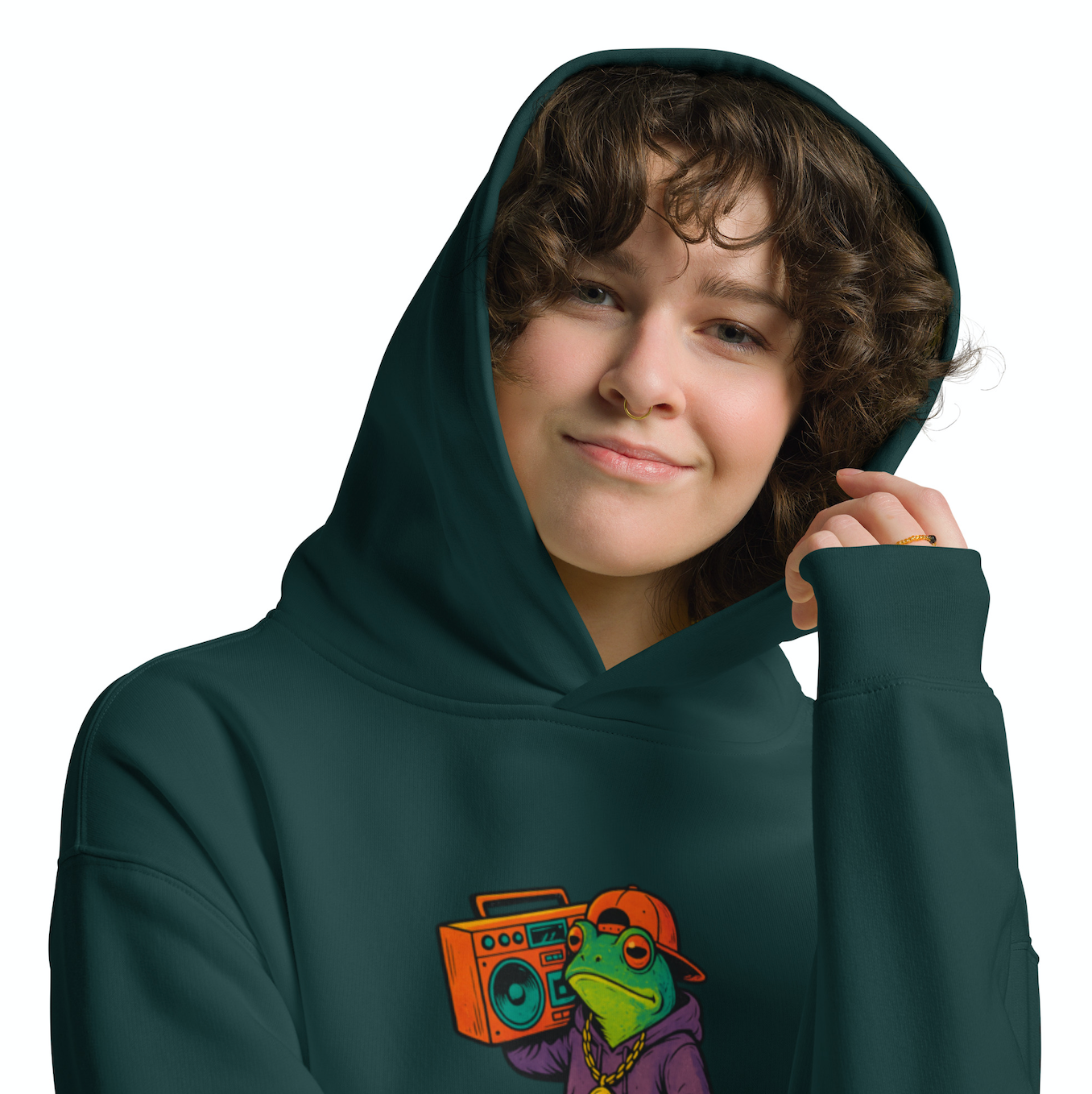 Toad Town Market - Oversized Pine Green Hoodie