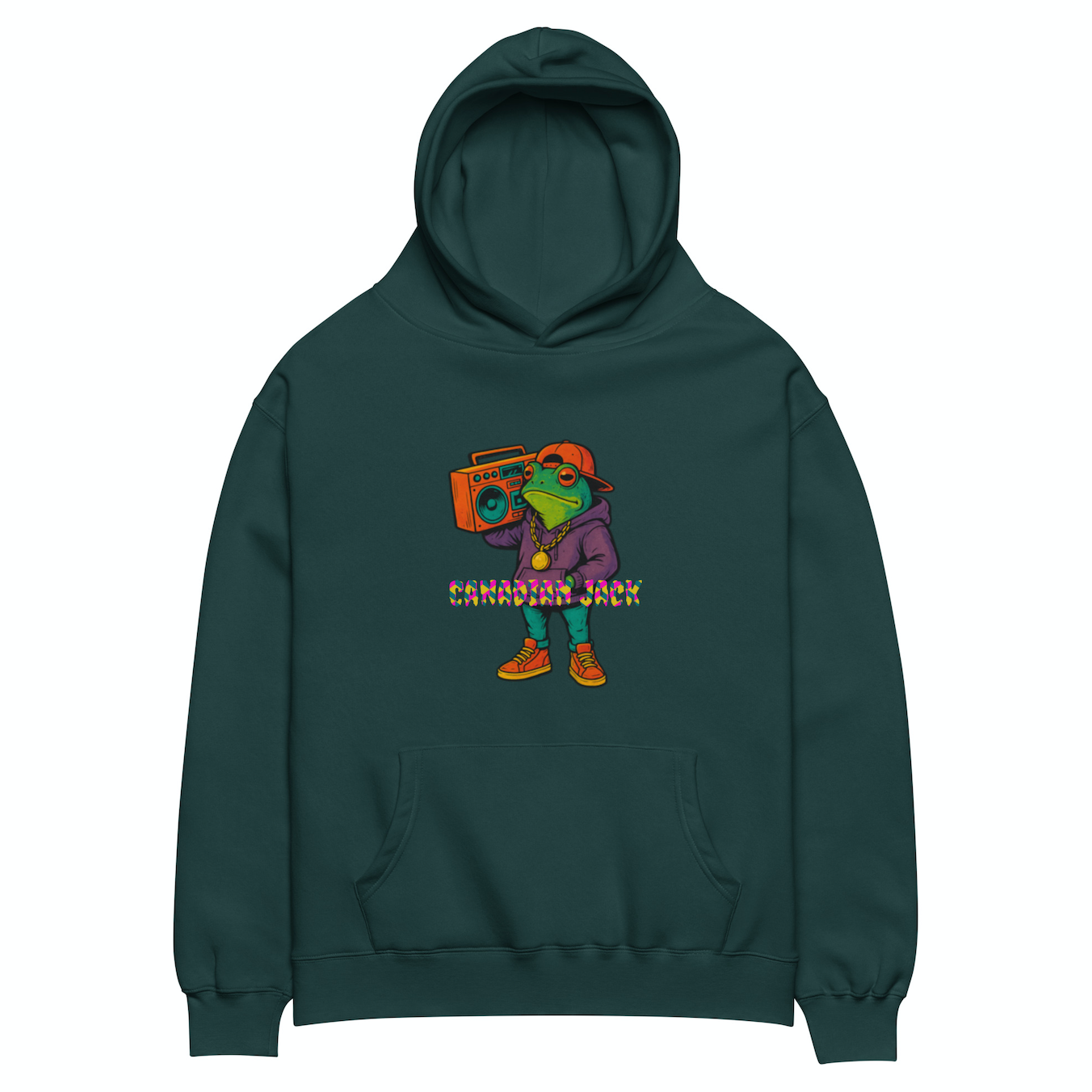 Toad Town Market - Oversized Pine Green Hoodie