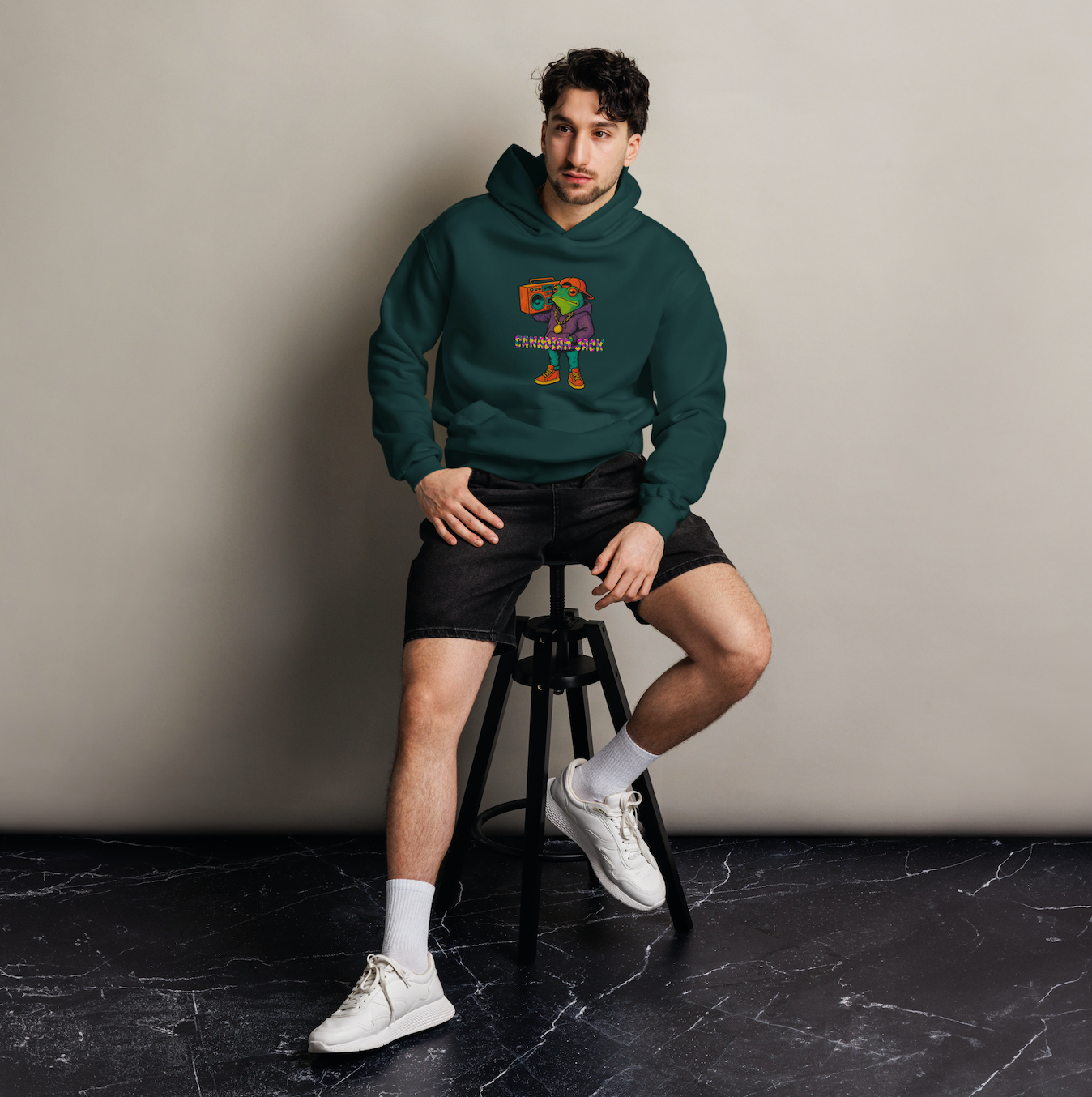 Toad Town Market - Oversized Pine Green Hoodie