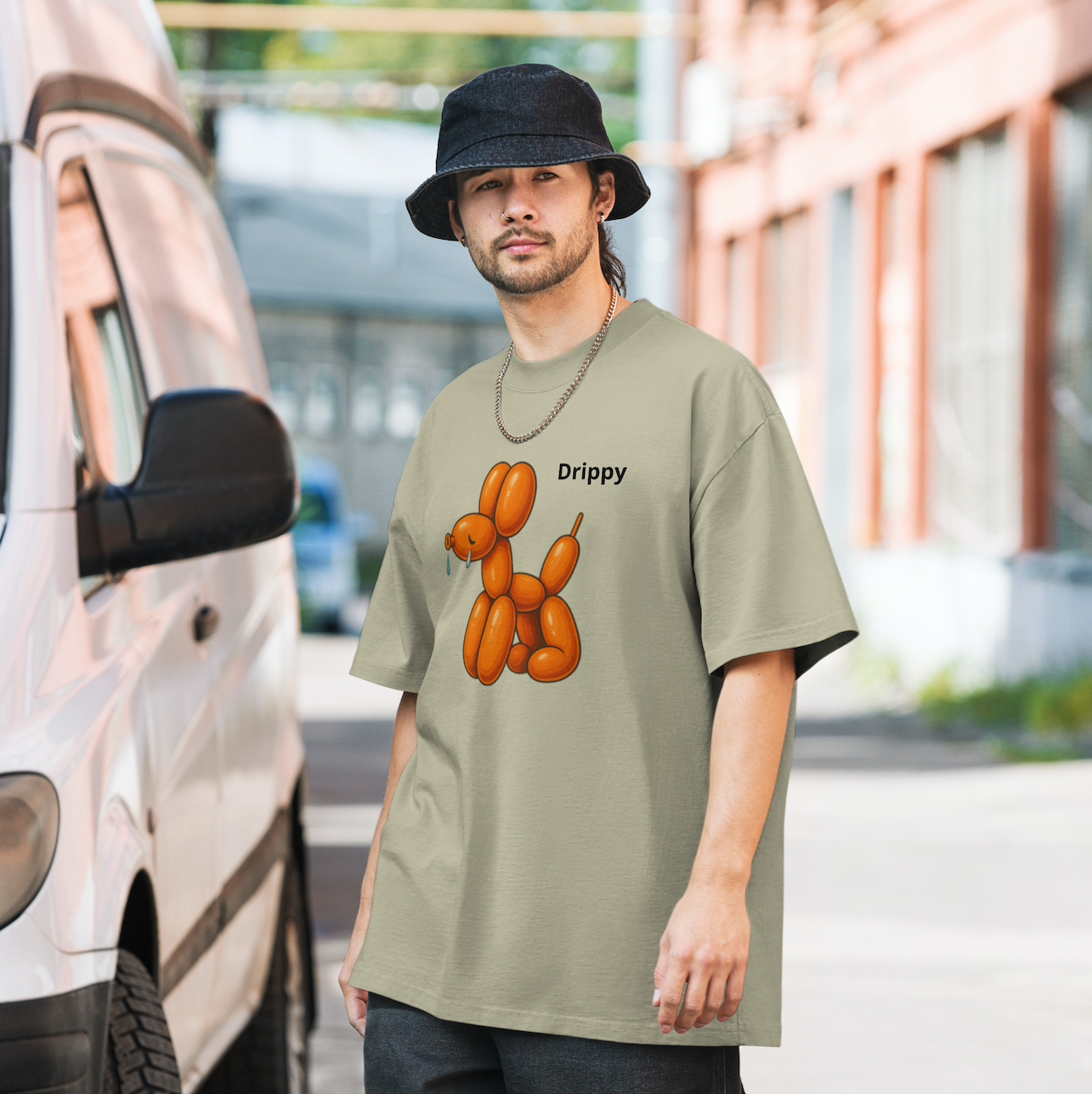 Drippy Companion - Oversized Faded Tee