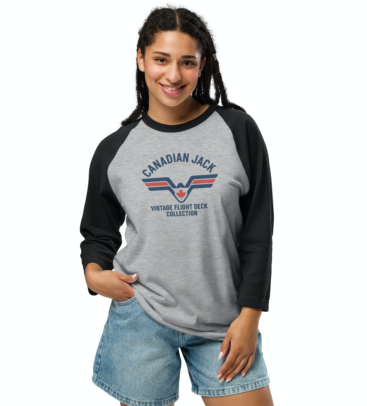 The Vintage Flight Deck Tee – ¾ Sleeve Edition